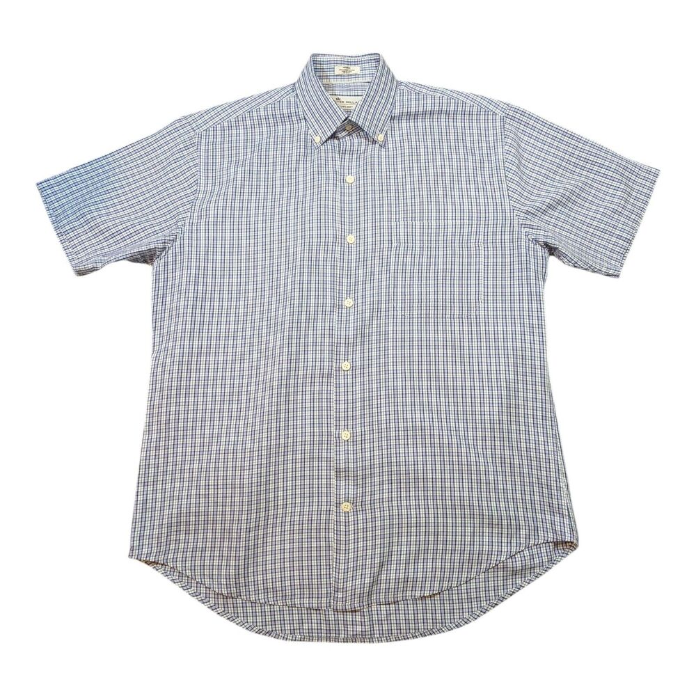 Peter Millar Shirt Mens Medium Crown Soft Silk Blend  Soft Preppy Party Summer